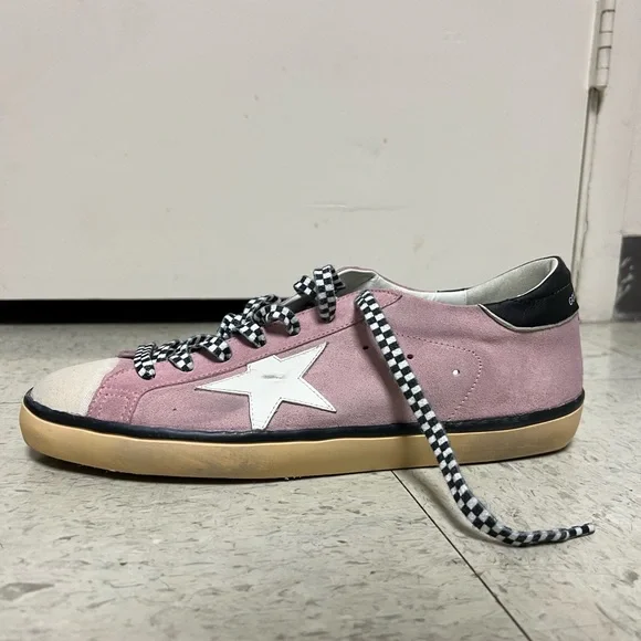 Golden Goose Shoes Golden Goose Superstar Pink Suede Mens
